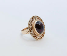 Load image into Gallery viewer, Exquisite Victorian Revival Garnet 14K Yellow Gold Ring