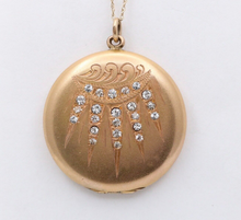 Load image into Gallery viewer, Antique VIctorian Gold Filled Paste Locket Pendant