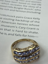 Load image into Gallery viewer, Vintage lavender Tanzanite Three layer Architecture Ring.