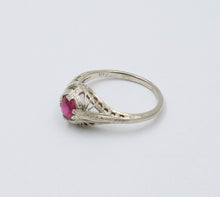 Load image into Gallery viewer, Art Deco 18K White Gold Filigree Ring Band, Engagement Ring