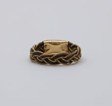Load image into Gallery viewer, Antique Georgian 14K Yellow Gold Braided Ring Band, Mourning Jewelry