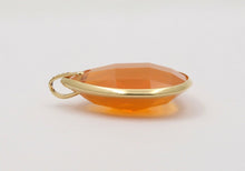 Load image into Gallery viewer, Large Checkerboard Cut Approx 50 Carats Fire Opal Diamond Pendant, Necklace.