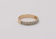 Load image into Gallery viewer, French Antique Rose Cut Diamonds 18K Yellow White Gold Wedding Band