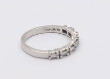 Load image into Gallery viewer, Vintage Ladies Wedding Band Baguette Diamonds Platinum Ring