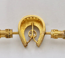 Load image into Gallery viewer, Victorian Era Russian Diamond Seed Pearls 16K Yelllow Gold Brooch Pin