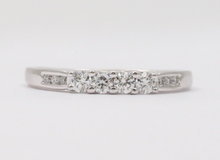 Load image into Gallery viewer, Classic Tolkowsky Diamond 14K White Gold Ring Band, Wedding Band.