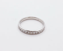Load image into Gallery viewer, Vintage Ladies Diamonds Platinum Wedding Band Stacking Ring