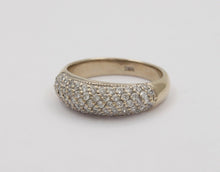 Load image into Gallery viewer, Vintage 14K White Gold Diamond Cluster Band