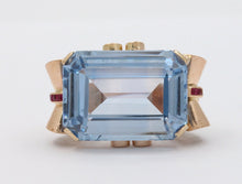 Load image into Gallery viewer, Large Retro Vintage Synthetic Spinel Statement Ring