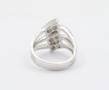 Load image into Gallery viewer, Vintage 18K White Gold Diamond Knuckle Ring