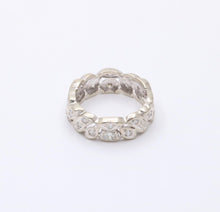 Load image into Gallery viewer, Art Deco 14K White Gold Diamond Ring Band, Wedding Band