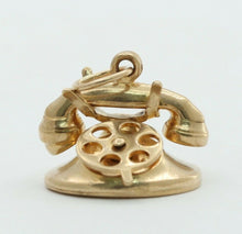 Load image into Gallery viewer, Vintage 10K Yellow Gold Rotary Phone Charm