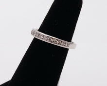 Load image into Gallery viewer, Vintage Ladies Diamonds Platinum Wedding Band Stacking Ring