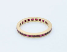 Load image into Gallery viewer, Vintage 14K Yellow Gold Ruby Eternity Band