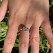 Load image into Gallery viewer, Art Deco 14K White Gold Diamond Ring, Engagement Ring, Stacking Ring