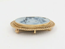 Load image into Gallery viewer, Vintage 14K Yellow Gold Dog Engraved Brooch