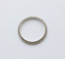 Load image into Gallery viewer, Art Deco Flower Blossom 18K White Gold Wedding Band Ring
