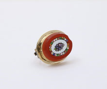 Load image into Gallery viewer, Vintage 10K Gold Filled Carnelian Pietra Dura Micro Mosaic Brooch, Pin