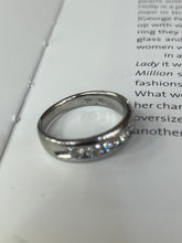 Load image into Gallery viewer, Classic Platinum Six Diamond Half Eternity Band.