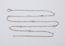 Load image into Gallery viewer, Art Deco Diamonds By The Yard 14K White Gold Watch Chain