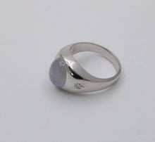 Load image into Gallery viewer, Vintage Star Sapphire Diamonds 14K White Gold Ring