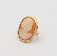 Load image into Gallery viewer, Victorian Style Large Cameo 14K Yellow Gold Ring