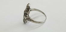 Load image into Gallery viewer, Art Deco Ladies Diamonds Sapphires Platinum Ring