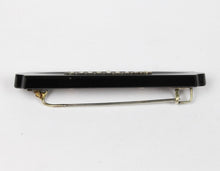 Load image into Gallery viewer, Victorian Gold Fill Jet Seed Pearl Mourning Brooch