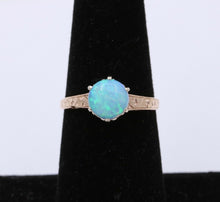 Load image into Gallery viewer, Art Deco Watery Translucent Opal 10K Yellow Gold Ring