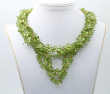 Load image into Gallery viewer, Vintage Beaded Peridot 18K Yellow Gold Layered Necklace