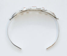 Load image into Gallery viewer, Handmade Sterling Silver and Coral Cuff Bracelet
