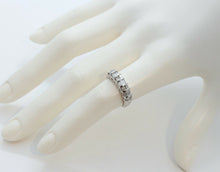 Load image into Gallery viewer, Beautiful Vintage Round Baguette Diamonds 14K White Gold Wedding Band Ring