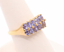 Load image into Gallery viewer, Vintage Tanzanite Diamonds 14K Yellow Gold Ladies Band