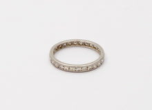 Load image into Gallery viewer, Classic Art Deco 18K White Gold Single Cut Diamonds Eternity Ring, Band , Weddin