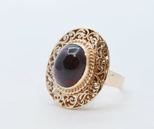 Load image into Gallery viewer, Exquisite Victorian Revival Garnet 14K Yellow Gold Ring