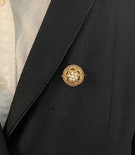 Load image into Gallery viewer, Antique Etrascan Revival 14K Yellow Gold Pearl Brooch.