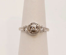 Load image into Gallery viewer, Nicely Designed Vintage Diamonds 14K White Gold Ring