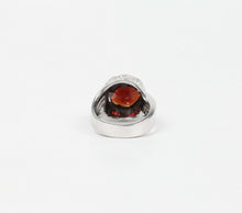 Load image into Gallery viewer, Vintage 18K White Gold Garnet and Diamond Statement Ring