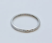 Load image into Gallery viewer, Art Deco Ladies Old Miner Cut Diamonds Platinum Eternity Wedding Band
