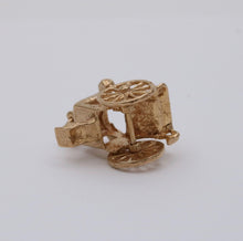 Load image into Gallery viewer, Vintage 9K Yellow Gold Carriage Charm Pendant.