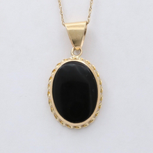 Load image into Gallery viewer, Vintage 14K Gold Onyx Charm Pendant.Necklace