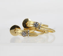 Load image into Gallery viewer, Vintage Denior 18K Yellow Gold, Diamond Earrings