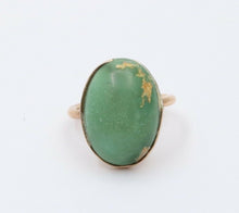 Load image into Gallery viewer, Victorian Cabochon Turquoise 14K Yellow Gold Ring