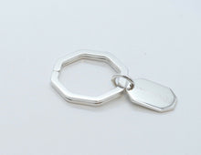 Load image into Gallery viewer, Tiffany and Co. Octagonal Keychain 925 Sterling Silver