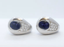 Load image into Gallery viewer, Mauboussin Vintage 18K White Gold Amethyst Diamonds Earrings