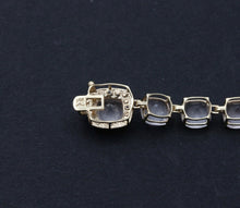 Load image into Gallery viewer, Lovely Vintage Quartz Crystal Diamonds 14K Yellow Gold Tennis Bracelet