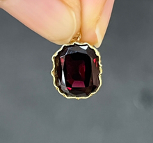 Load image into Gallery viewer, Antique 18K Yellow Gold Rhodolite Garnet Charm Pendant