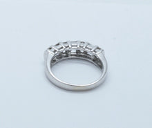 Load image into Gallery viewer, Beautiful Vintage Round Baguette Diamonds 14K White Gold Wedding Band Ring