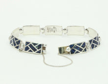 Load image into Gallery viewer, Vintage Sterling Silver Enamel Bracelet