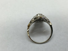 Load image into Gallery viewer, Art Deco Diamond 14K White Gold Reproduction Style Ring